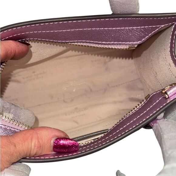 ♠️ NWT KATE SPADE Limited Edition Metallic quartz pink patent leather Small Tote - Picture 14 of 14